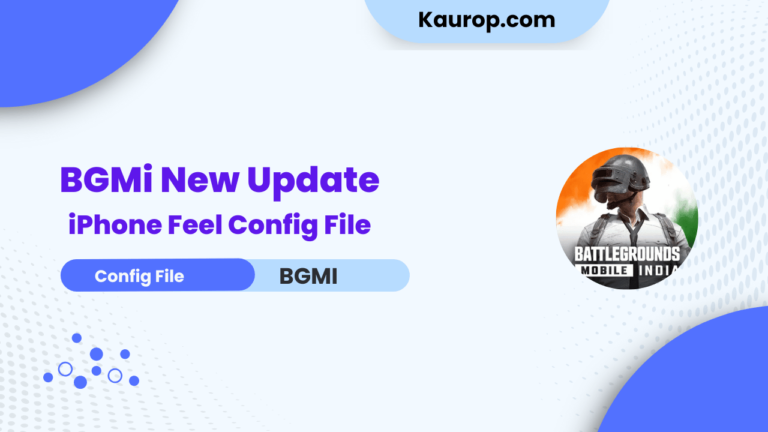 BGMi 3.0 New Update iPhone Feel Config File