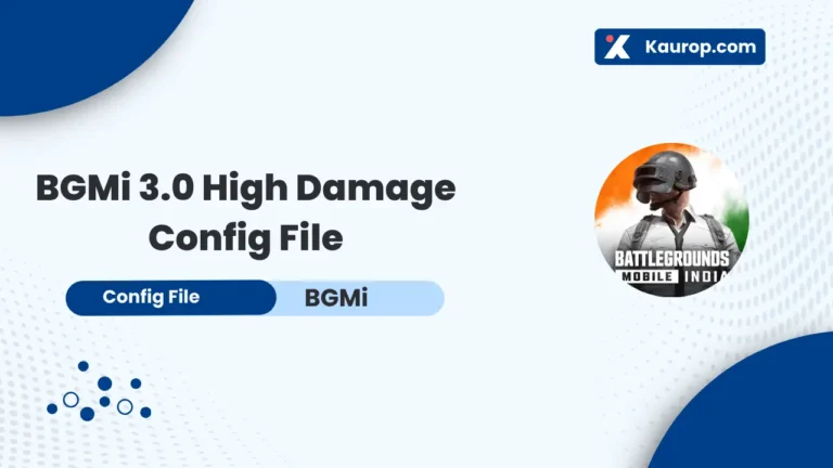 BGMi 3.0 High Damage Config File (100% Working)
