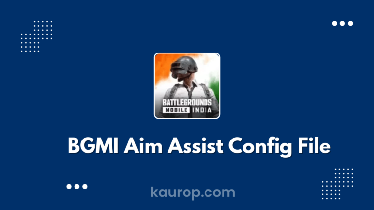BGMI Aim Assist Config File New Update 3.0 100% working