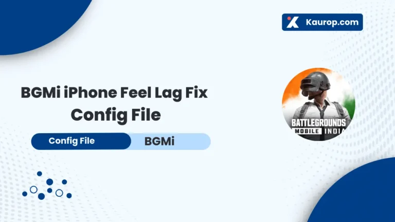 BGMi iPhone Feel Lag Fix Config File New Update 3.0 100% working