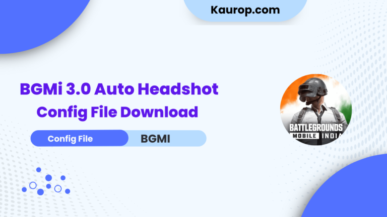 BGMi 3.0 Auto Headshot Config File Download
