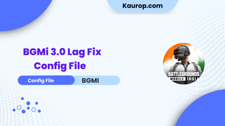 BGMi 3.0 Lag Fix Config File Download